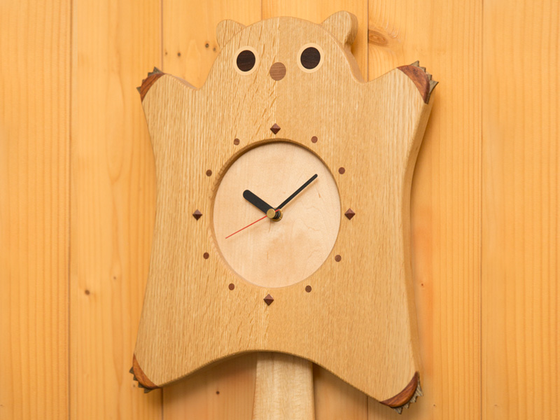 ももんがの木工時計